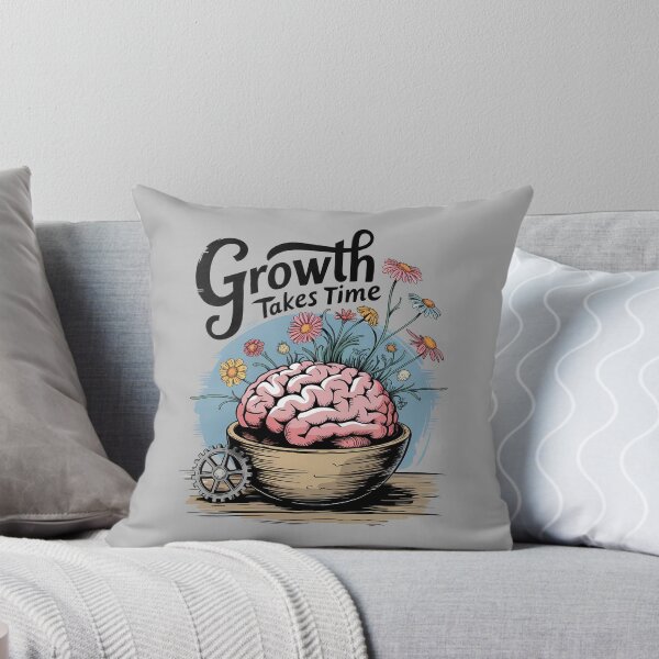 Item preview, Growth Takes Time – Brain & Nature Illustration designed and sold by ViviNyks.
