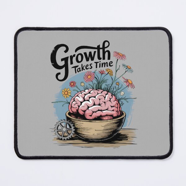 Item preview, Growth Takes Time – Brain & Nature Illustration designed and sold by ViviNyks.