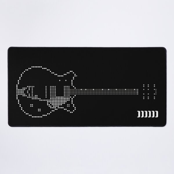 Item preview, GUITAR Type:GR-DJ black×white pixel art designed and sold by LOVECA-jpn.