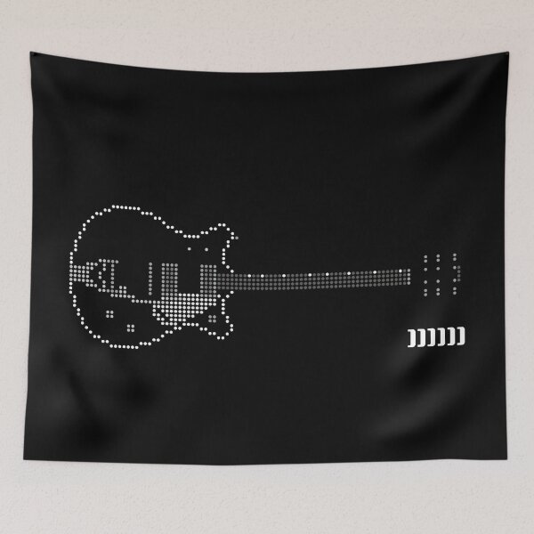 Item preview, GUITAR Type:GR-DJ black×white pixel art designed and sold by LOVECA-jpn.