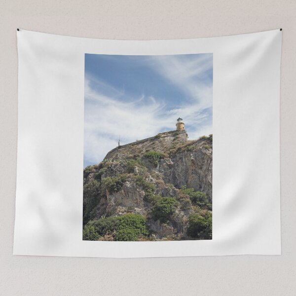 Item preview, lighthouse on rock old fortress Corfu Greece designed and sold by goceris.