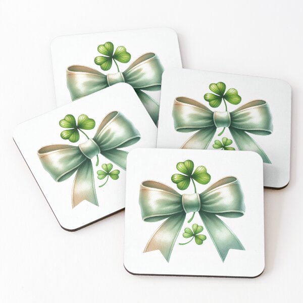 Item preview, Watercolor St. Patrick’s Day Bow – Irish Green Charm designed and sold by Artbymonika.