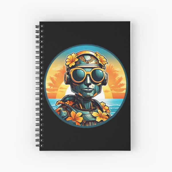 Item preview, Holiday Robot with Sunglasses in Hawaii with Orchids designed and sold by NautiChic.