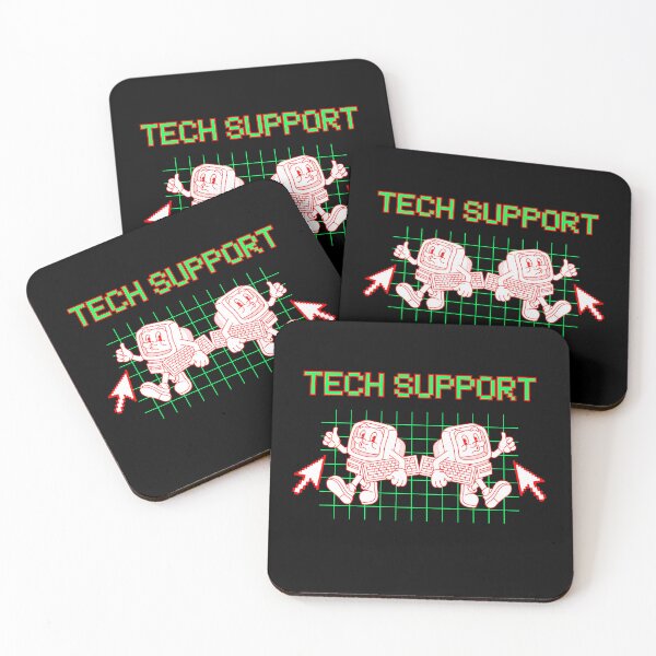 Item preview, Green and Red Retro TECH SUPPORT designed and sold by StemMerch247.