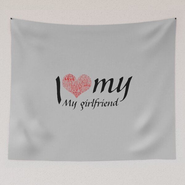 Item preview, I Love My Girlfriend Heart Art designed and sold by Zakrytos ★★★★★.