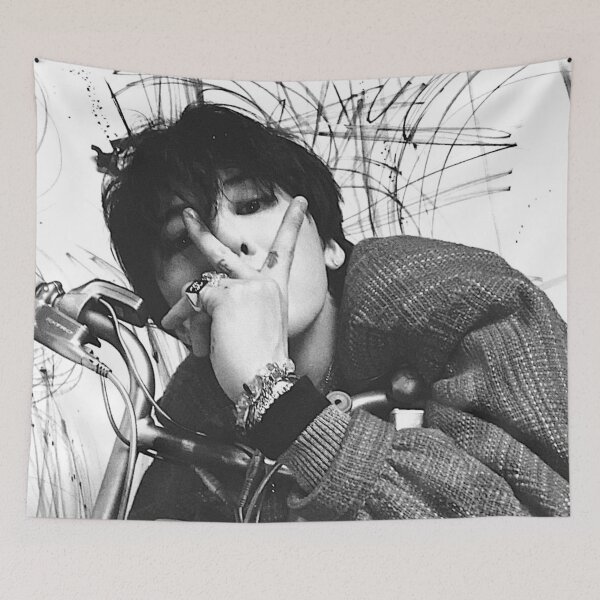 Item preview, G-DRAGON Übermensch black and white poster 2025 World Tour comeback Big Bang kpop group designed and sold by Kpop-Noona.