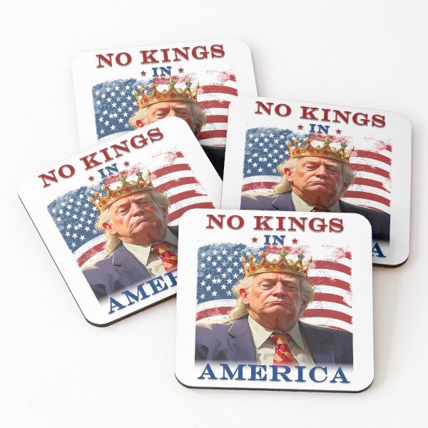 Item preview, No Kings In America Anti Trump Protest T-Shirt and Stickers designed and sold by EthosWear.