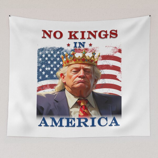 Item preview, No Kings In America Anti Trump Protest T-Shirt and Stickers designed and sold by EthosWear.