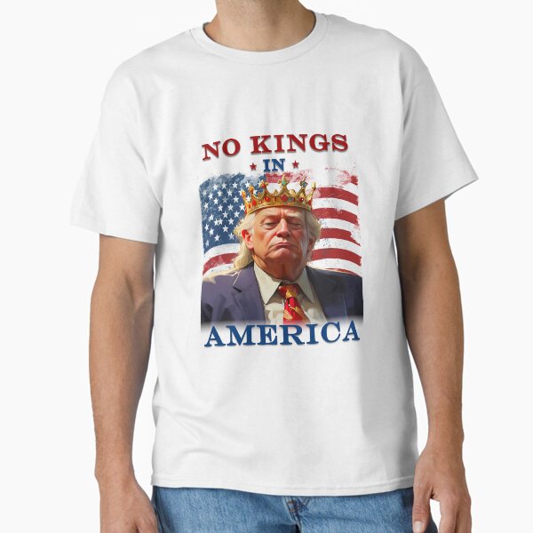Item preview, No Kings In America Anti Trump Protest T-Shirt and Stickers designed and sold by EthosWear.