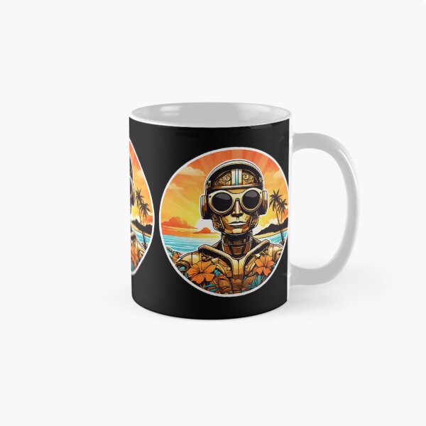 Item preview, Hawaii Robot with Sunglasses by The Beach at Sunset designed and sold by NautiChic.