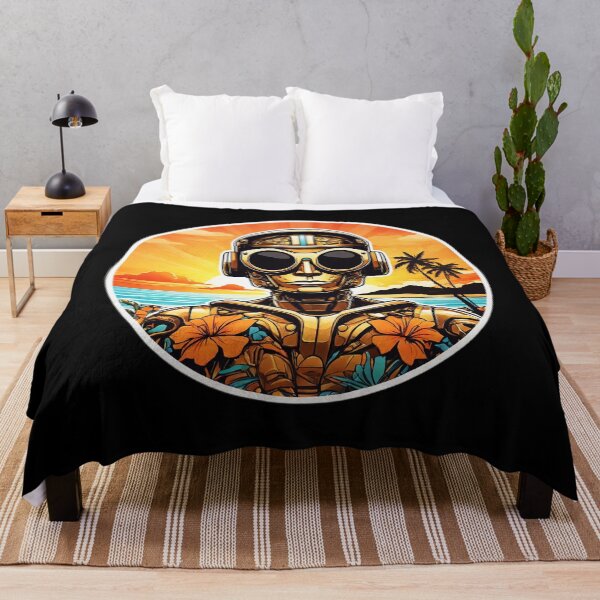Item preview, Hawaii Robot with Sunglasses by The Beach at Sunset designed and sold by NautiChic.