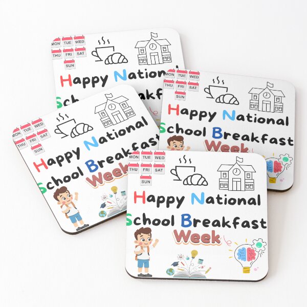 Item preview, Happy National School Breakfast   School Days Celebrate a Week of Learning designed and sold by World-Shop25.