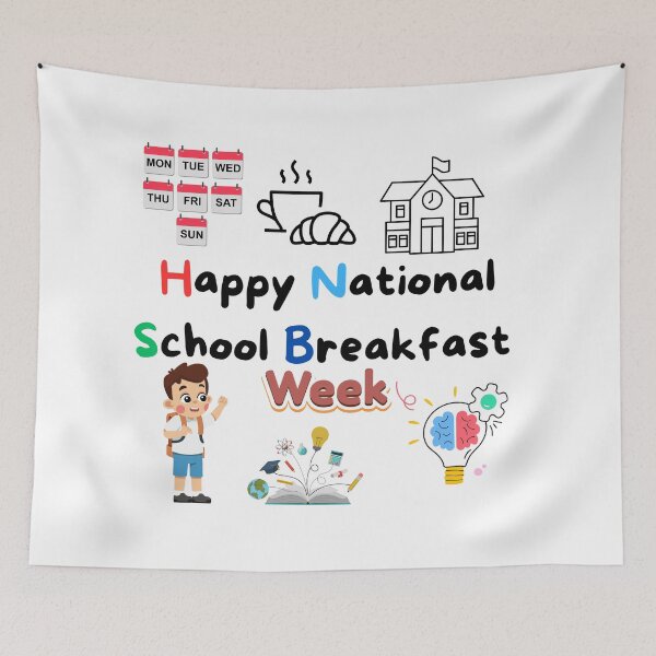 Item preview, Happy National School Breakfast   School Days Celebrate a Week of Learning designed and sold by World-Shop25.