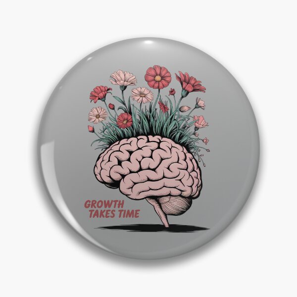 Item preview, Growth Takes Time – Blooming Brain Illustration designed and sold by ViviNyks.
