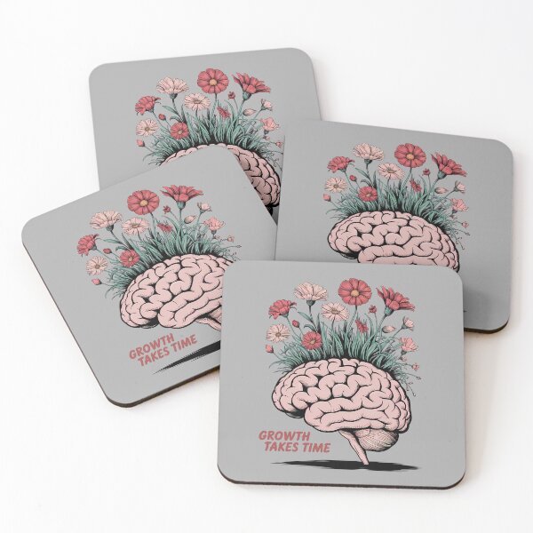 Item preview, Growth Takes Time – Blooming Brain Illustration designed and sold by ViviNyks.