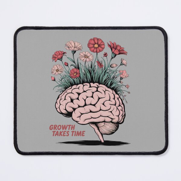 Item preview, Growth Takes Time – Blooming Brain Illustration designed and sold by ViviNyks.