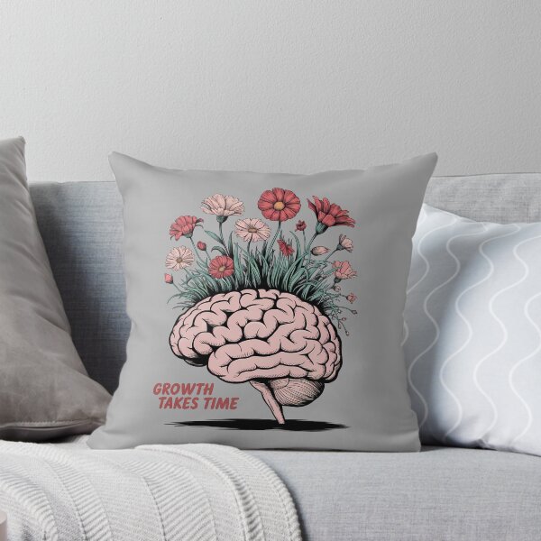 Item preview, Growth Takes Time – Blooming Brain Illustration designed and sold by ViviNyks.
