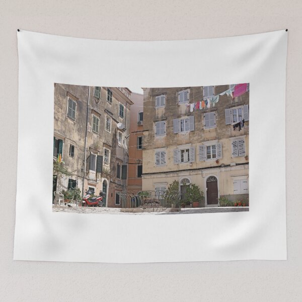 Item preview, street and old buildings Corfu town designed and sold by goceris.