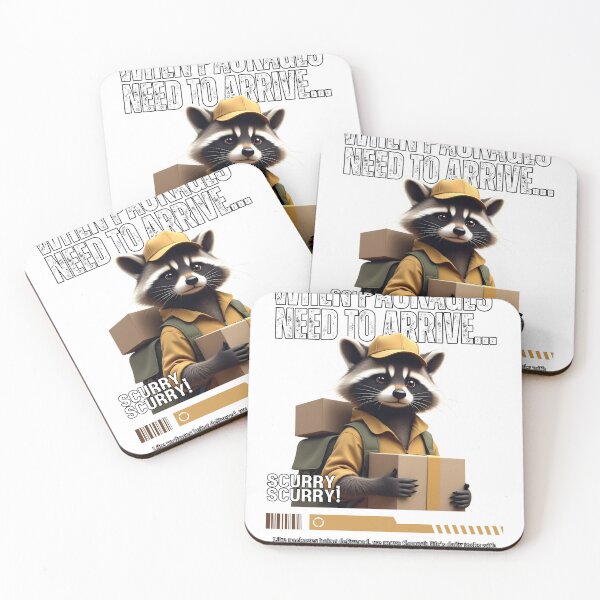 Item preview, When Packages Need to Arrive - Funny Raccoon Courier T-Shirt designed and sold by AdaMerch.