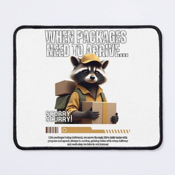Item preview, When Packages Need to Arrive - Funny Raccoon Courier T-Shirt designed and sold by AdaMerch.