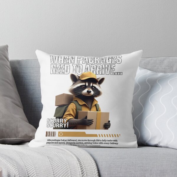 Item preview, When Packages Need to Arrive - Funny Raccoon Courier T-Shirt designed and sold by AdaMerch.