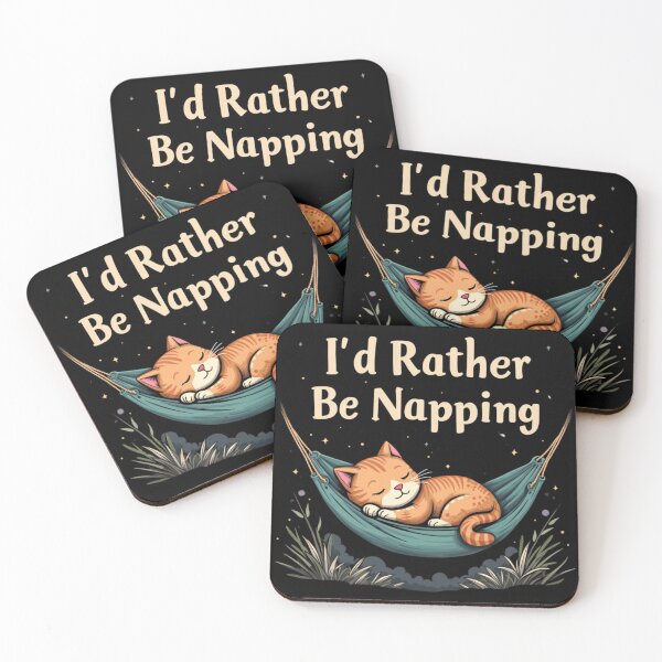 Item preview, I'd Rather Be Napping – Cozy Cat designed and sold by nbg2012.