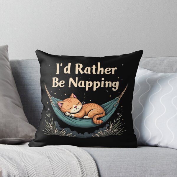 Item preview, I'd Rather Be Napping – Cozy Cat designed and sold by nbg2012.