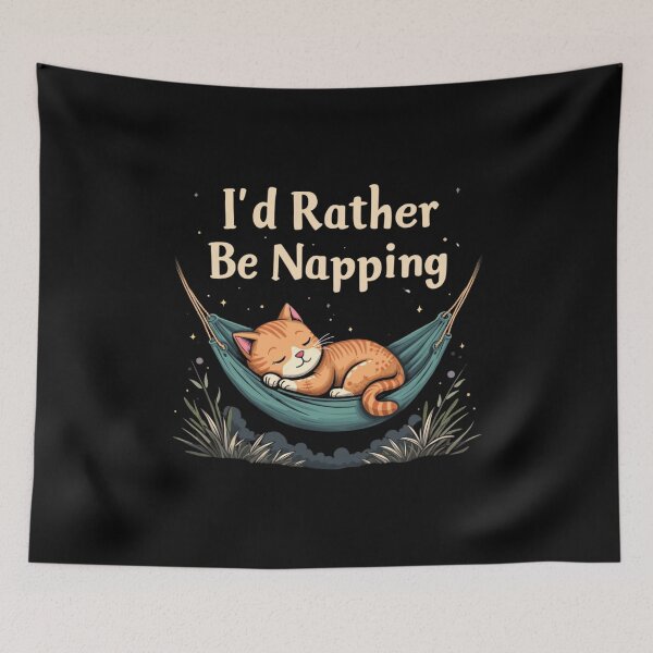 Item preview, I'd Rather Be Napping – Cozy Cat designed and sold by nbg2012.