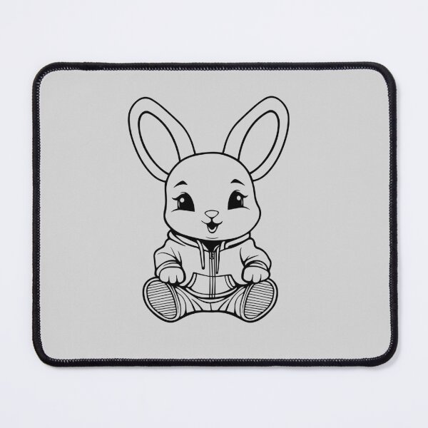 Item preview, Cute Bunny Outline designed and sold by Black-WhiteFUN.