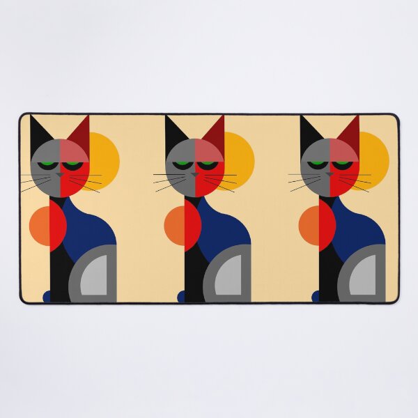 Item preview, Artistic colorful cubism cat designed and sold by mikistudio.