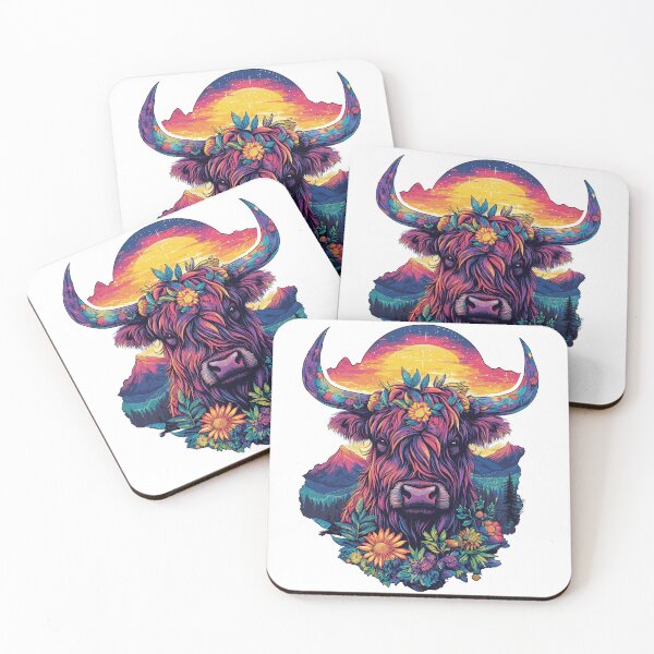 Artikelvorschau, Psychedelische Kuh entworfen und verkauft von LifmusGoDesigns.