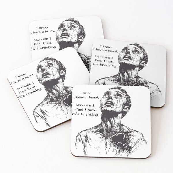 Item preview, T-Shirt – Express Your Emotions in Style | "I Know I Have a Heart Because I Feel That It's Breaking" designed and sold by BatkuzaHUB.