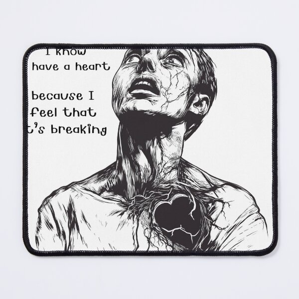 Item preview, T-Shirt – Express Your Emotions in Style | "I Know I Have a Heart Because I Feel That It's Breaking" designed and sold by BatkuzaHUB.