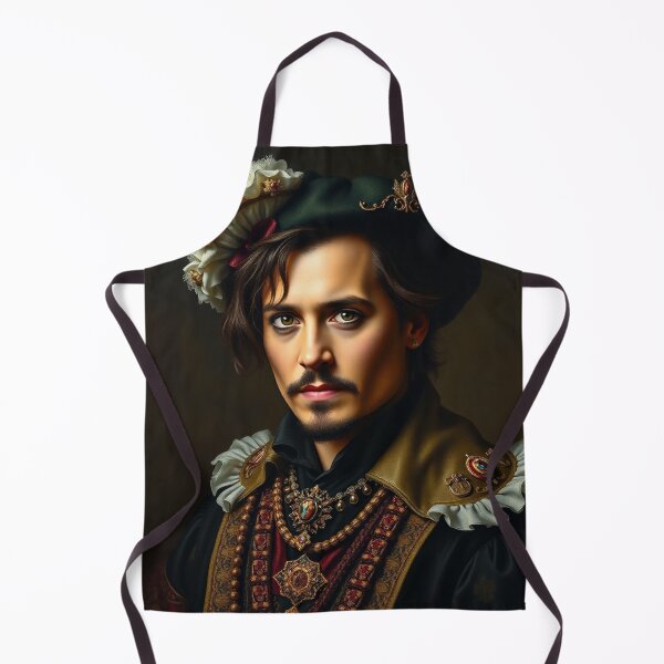 Item preview, The Marquis de Depp - Johnny Depp as a old time portrait designed and sold by Vintage Designs +.