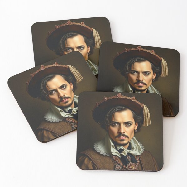 Item preview, His highness Prince Depp - Johnny Depp as a old time portrait designed and sold by Vintage Designs +.