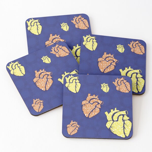 Item preview, Heart fabric patterns designed and sold by Wolagno.
