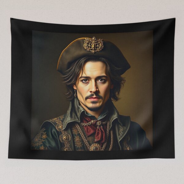Item preview,  Sir Francis Depp - Johnny Depp as a old time portrait designed and sold by Vintage Designs +.