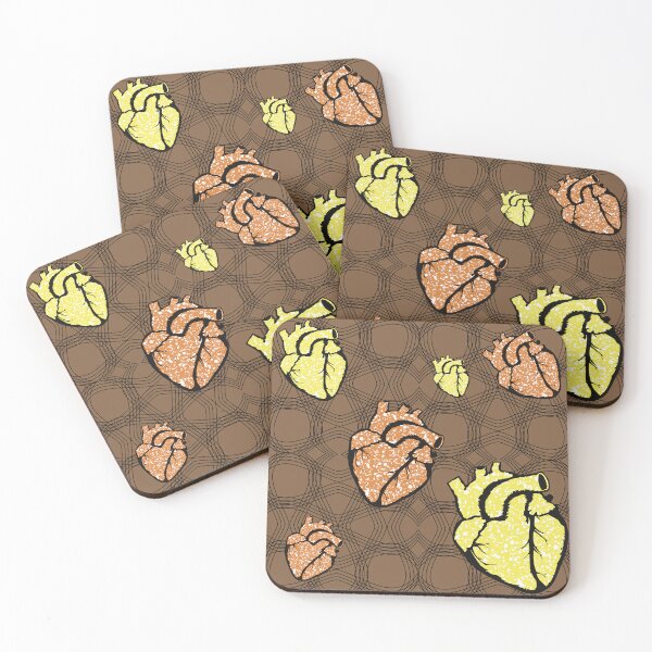 Item preview, Heart fabric patterns designed and sold by Wolagno.