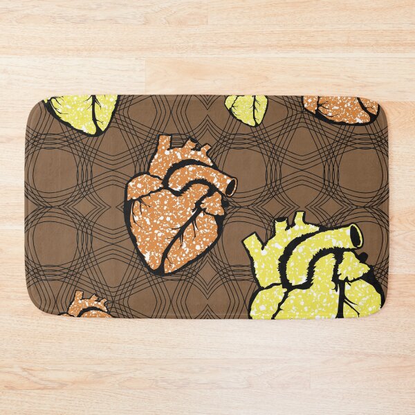 Item preview, Heart fabric patterns designed and sold by Wolagno.