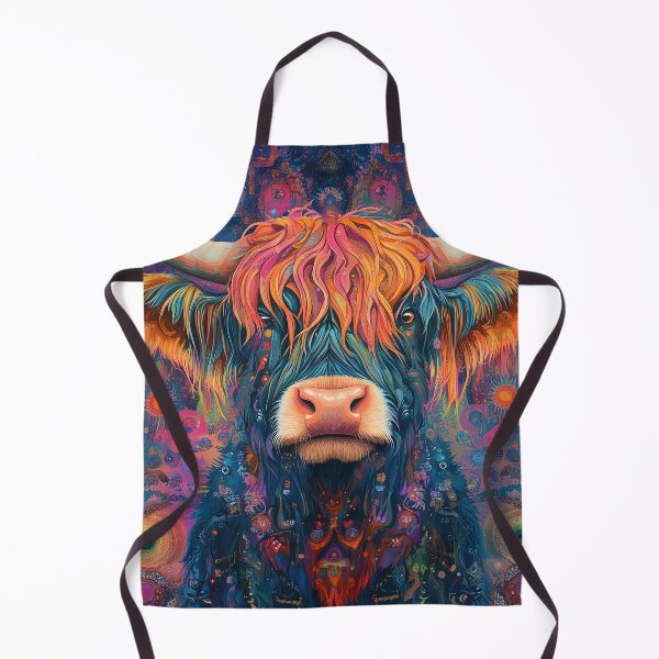 Item preview, Psychedelic Highland Cow designed and sold by LifmusGoDesigns.