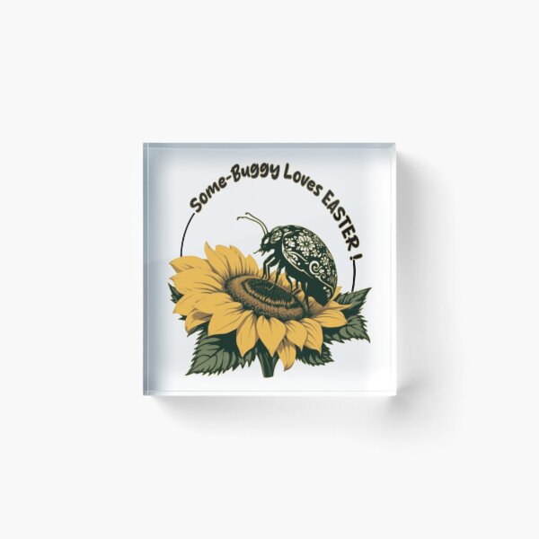 Item preview, Some-Buggy Loves Easter Cute Ladybug Sunflower designed and sold by MajeStreet.
