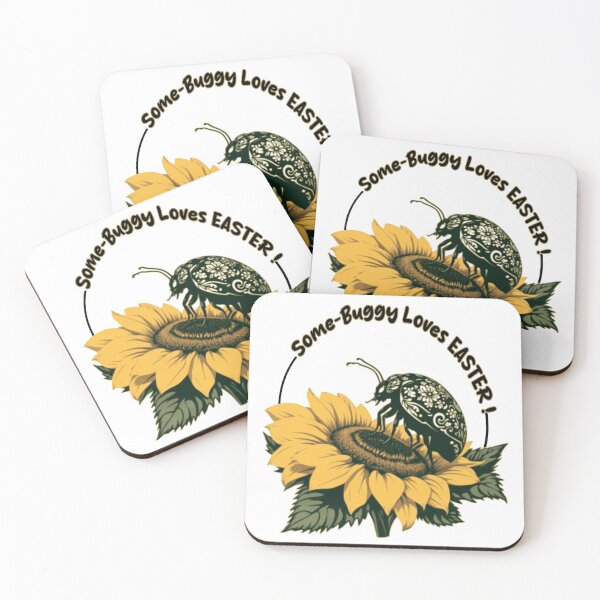 Item preview, Some-Buggy Loves Easter Cute Ladybug Sunflower designed and sold by MajeStreet.
