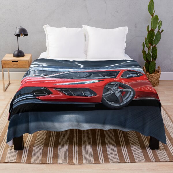 Item preview, Candy Apple Red Corvette E-Ray Poster – Electrified Performance in Stunning Red designed and sold by AutoPopStudio.