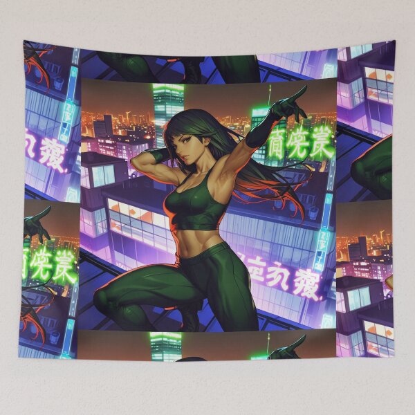 Item preview, Ninja Assassin Female Anime Manga illustration pop culture designed and sold by Vintage Designs +.
