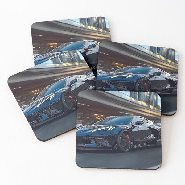 Item preview, Black Corvette E-Ray Poster – Sleek Hybrid Power II designed and sold by AutoPopStudio.