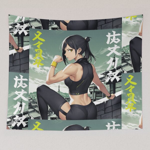 Item preview, Ninja Assassin Female Anime Manga illustration pop culture designed and sold by Vintage Designs +.