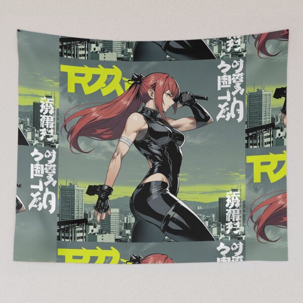 Item preview, Ninja Assassin Female Anime Manga illustration pop culture designed and sold by Vintage Designs +.