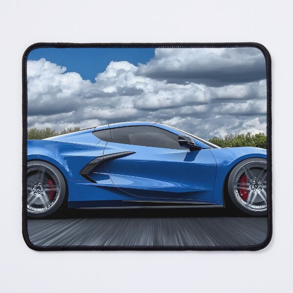 Item preview, Blue Corvette E-Ray Poster – Electrified Speed in Striking Blue designed and sold by AutoPopStudio.
