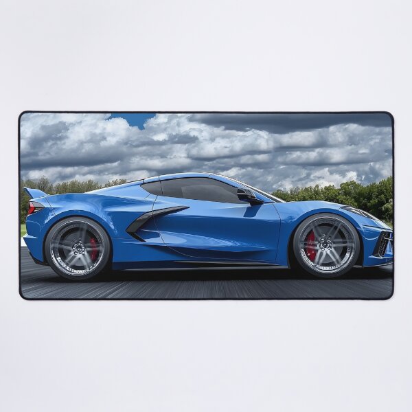 Item preview, Blue Corvette E-Ray Poster – Electrified Speed in Striking Blue designed and sold by AutoPopStudio.