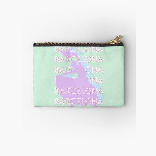 Item preview, Barcelona Travel Art, Spain Travel Art, Pastel, Green designed and sold by Magic Love Art Print.